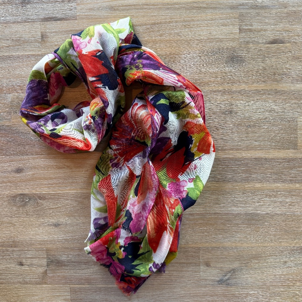Beautiful Colorful Floral Design Scarf